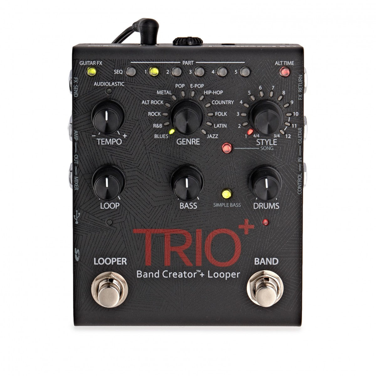 Drum Machine Pedal Guitar DigiTech TRIO+ Band Creator