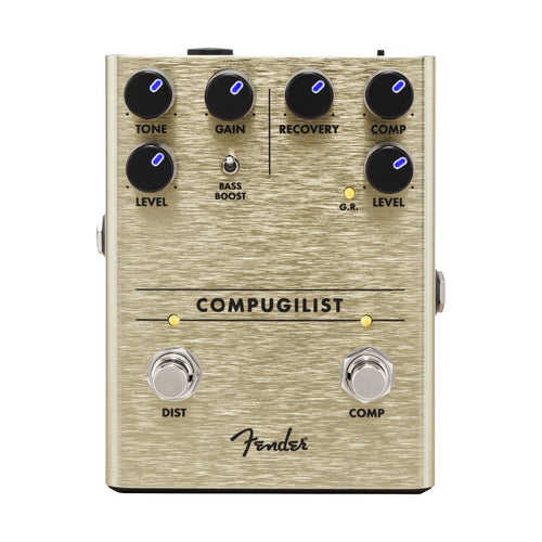 Fender Compugilist Compressor/Distortion Guitar Effects Pedal, Analog Pedal