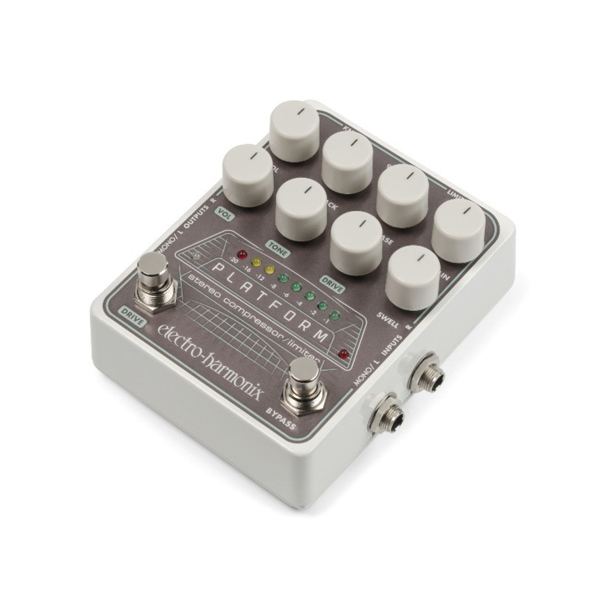 Electro-Harmonix Platform Stereo Compressor Guitar Effects Pedal, Hybird Pedal