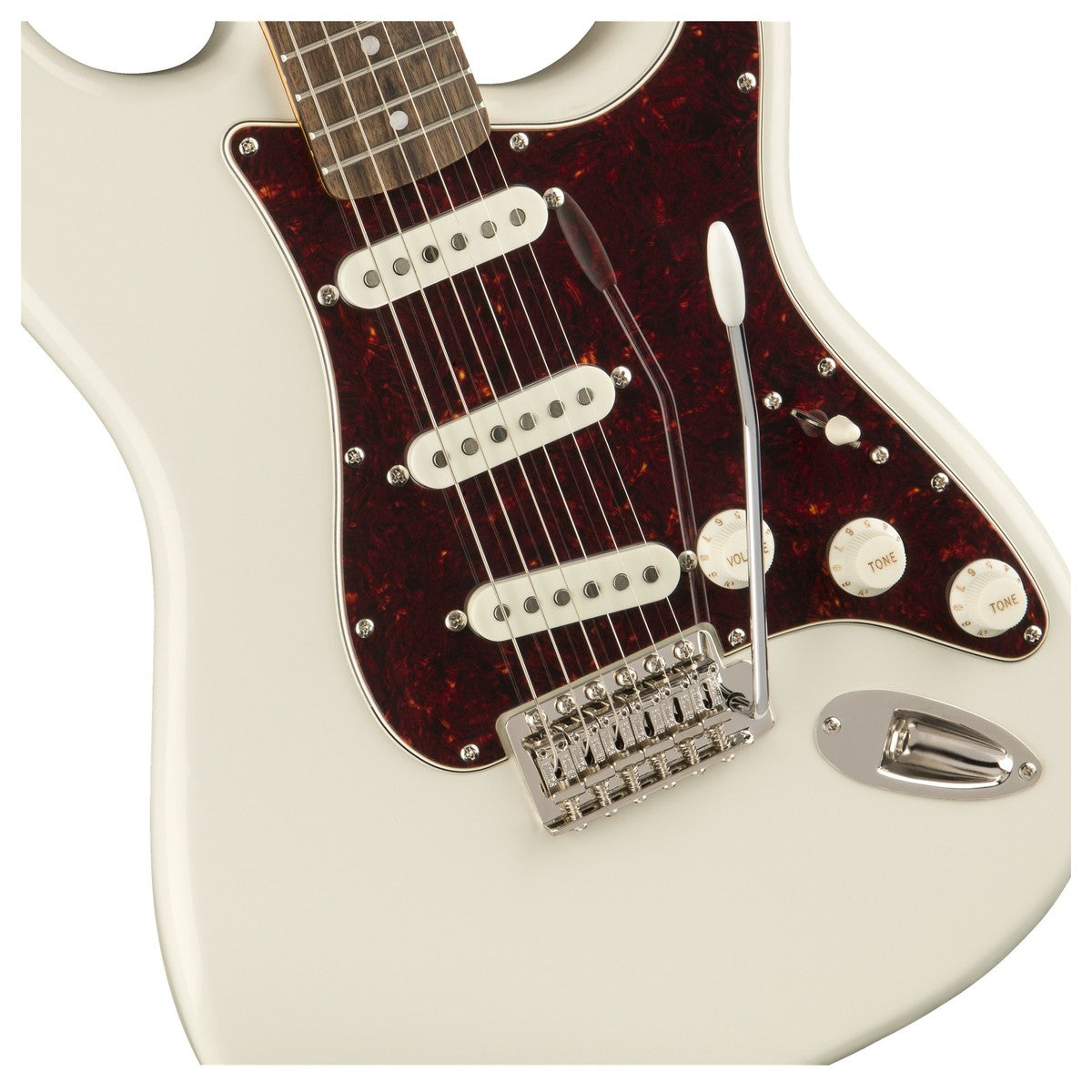 Đàn Guitar Điện Squier Classic Vibe 70s Stratocaster, Indian Laurel Fingerboard, Olympic White