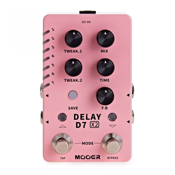 Reverb Pedal Guitar Mooer X2 Series D7