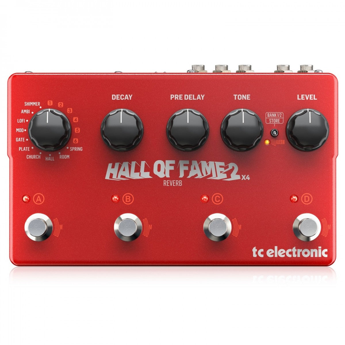 Delay Pedal Guitar TC Electronic Hall of Fame 2 X4