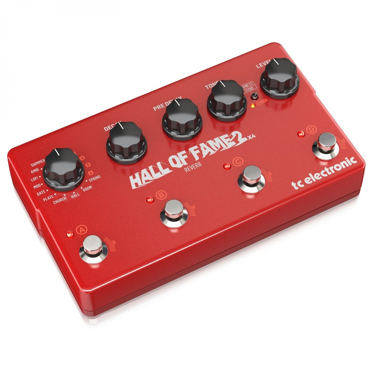 Delay Pedal Guitar TC Electronic Hall of Fame 2 X4