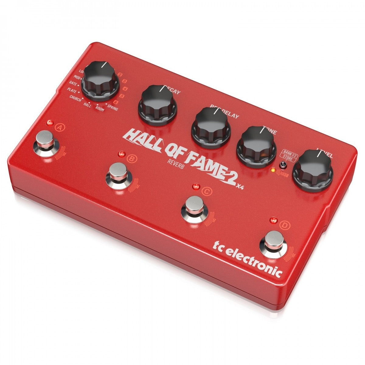 Delay Pedal Guitar TC Electronic Hall of Fame 2 X4