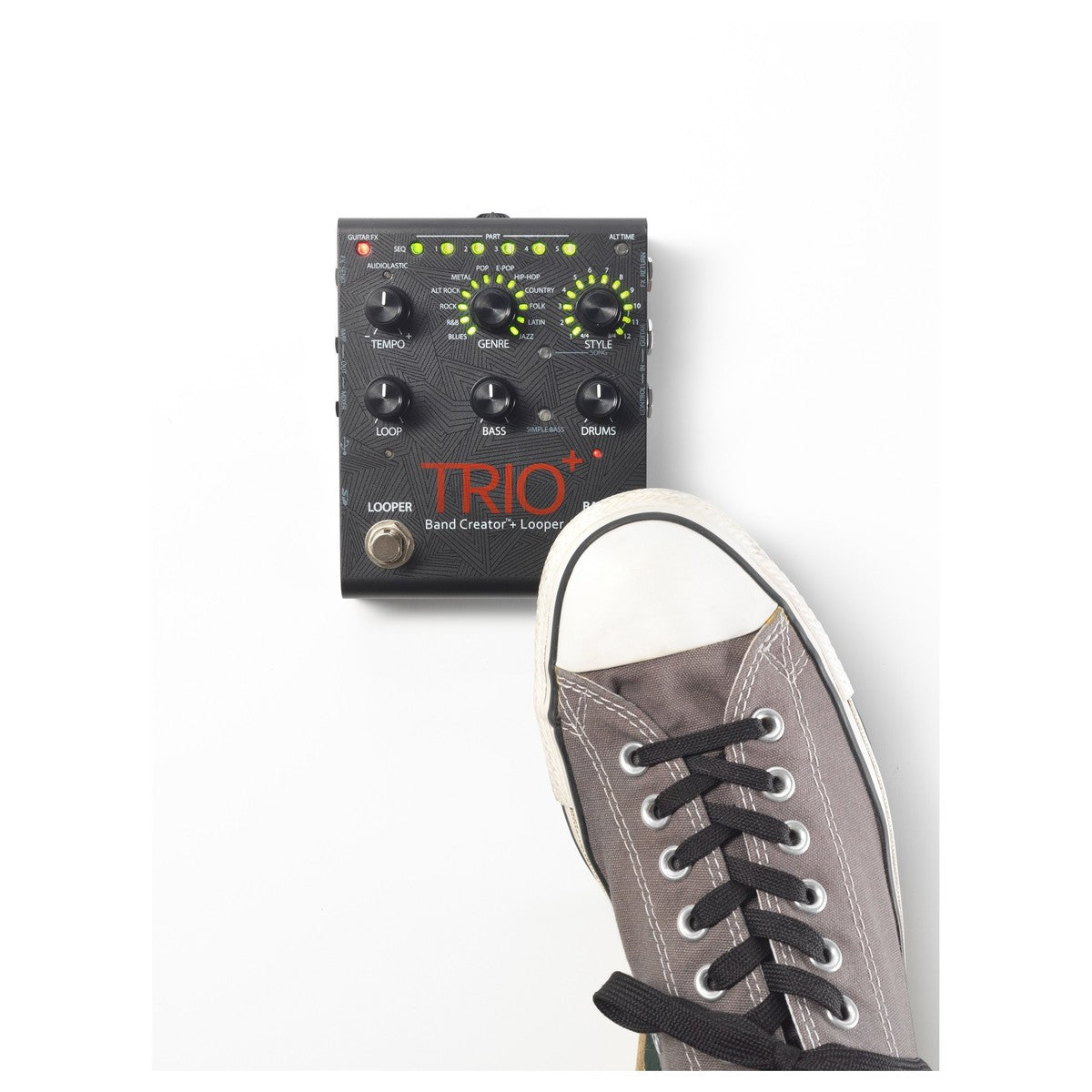 Drum Machine Pedal Guitar DigiTech TRIO+ Band Creator w/ FS3X Footswitch