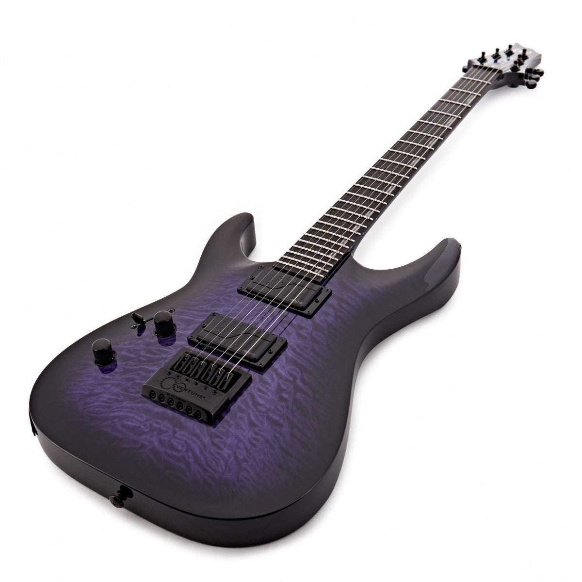 ESP LTD H-1000 Evertune QM Left-Handed, See Thru Purple SB
