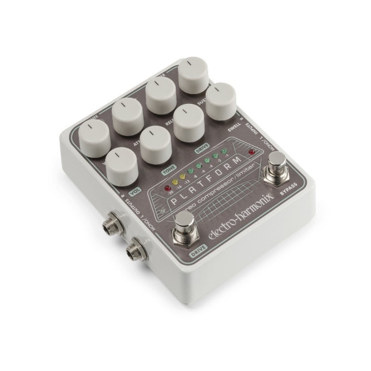 Electro-Harmonix Platform Stereo Compressor Guitar Effects Pedal, Hybird Pedal