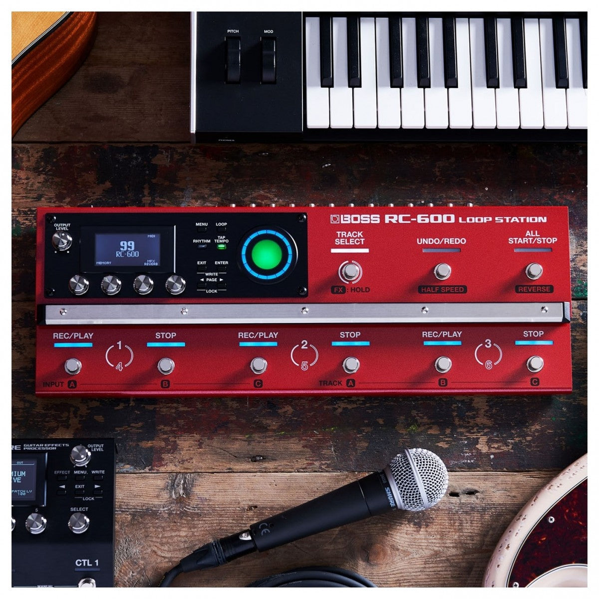 Looper Pedal Guitar Boss RC-600 6 Track