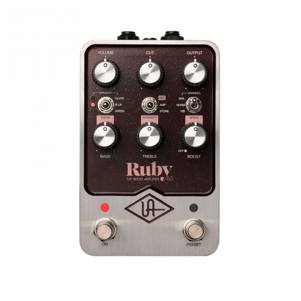 Universal Audio UAFX Boost Pedal Guitar Ruby '63 Top Boost Amplifier, Digital Pedal