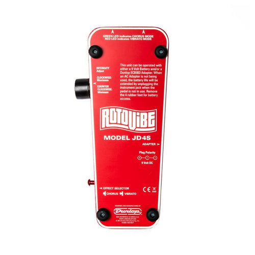 Jim Dunlop JD4S Rotovibe Chorus/Vibrato Guitar Effects Pedal, Analog Pedal