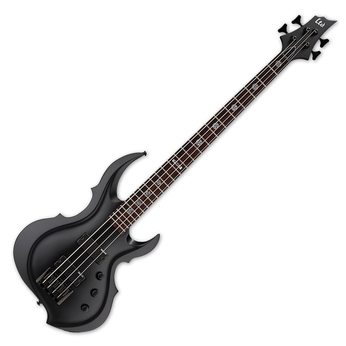 ESP LTD TA-204 FRX Tom Araya Bass Guitar, Black Satin