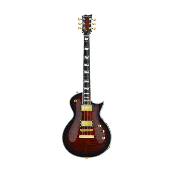 GrassRoots G-ECLIPSE-CTM-GCB-STBCSB, See Thru Black Sunburst w/White Pearl Black
