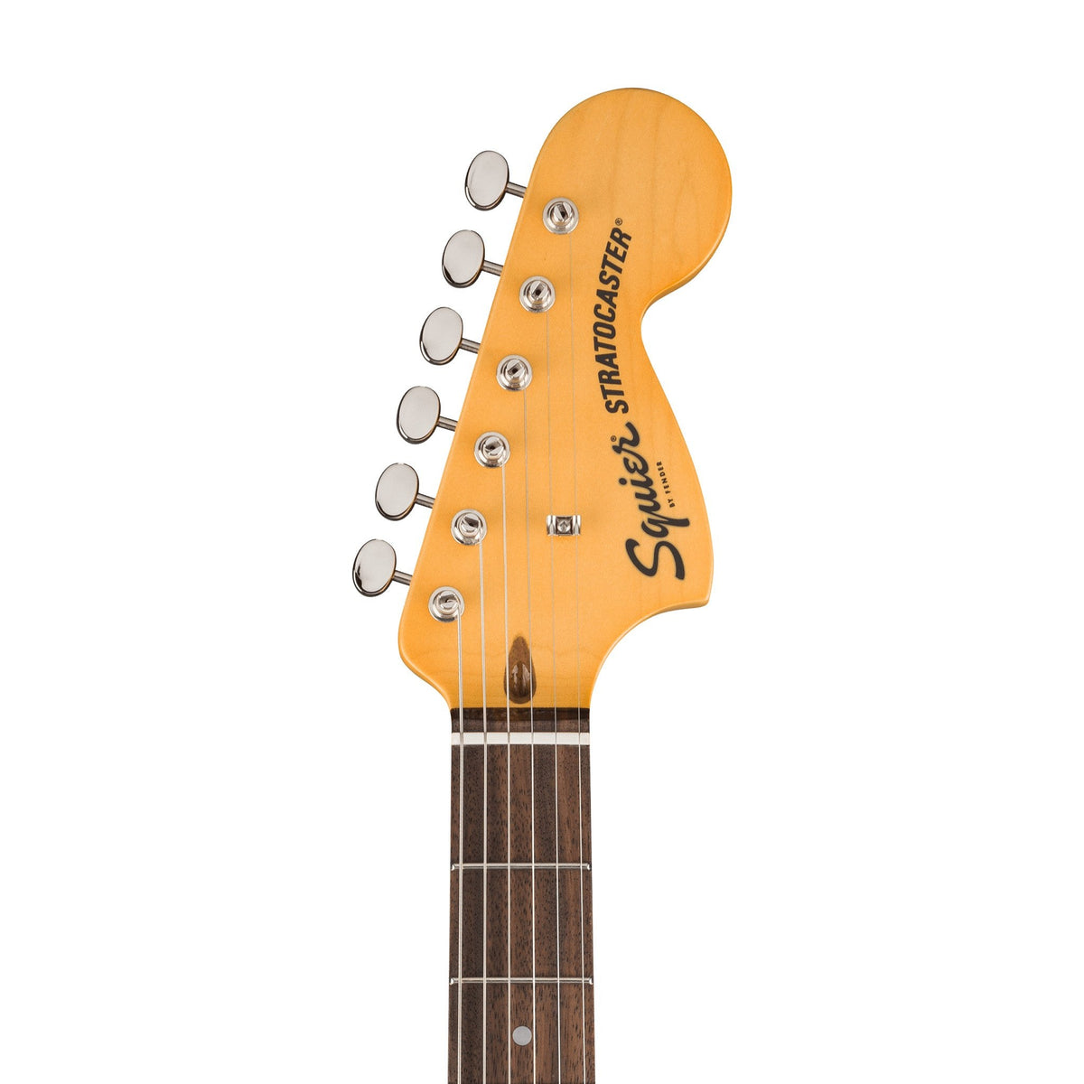 Đàn Guitar Điện Squier Classic Vibe '70s Stratocaster HT HSS màu Olympic White – đầu đàn mặt trước