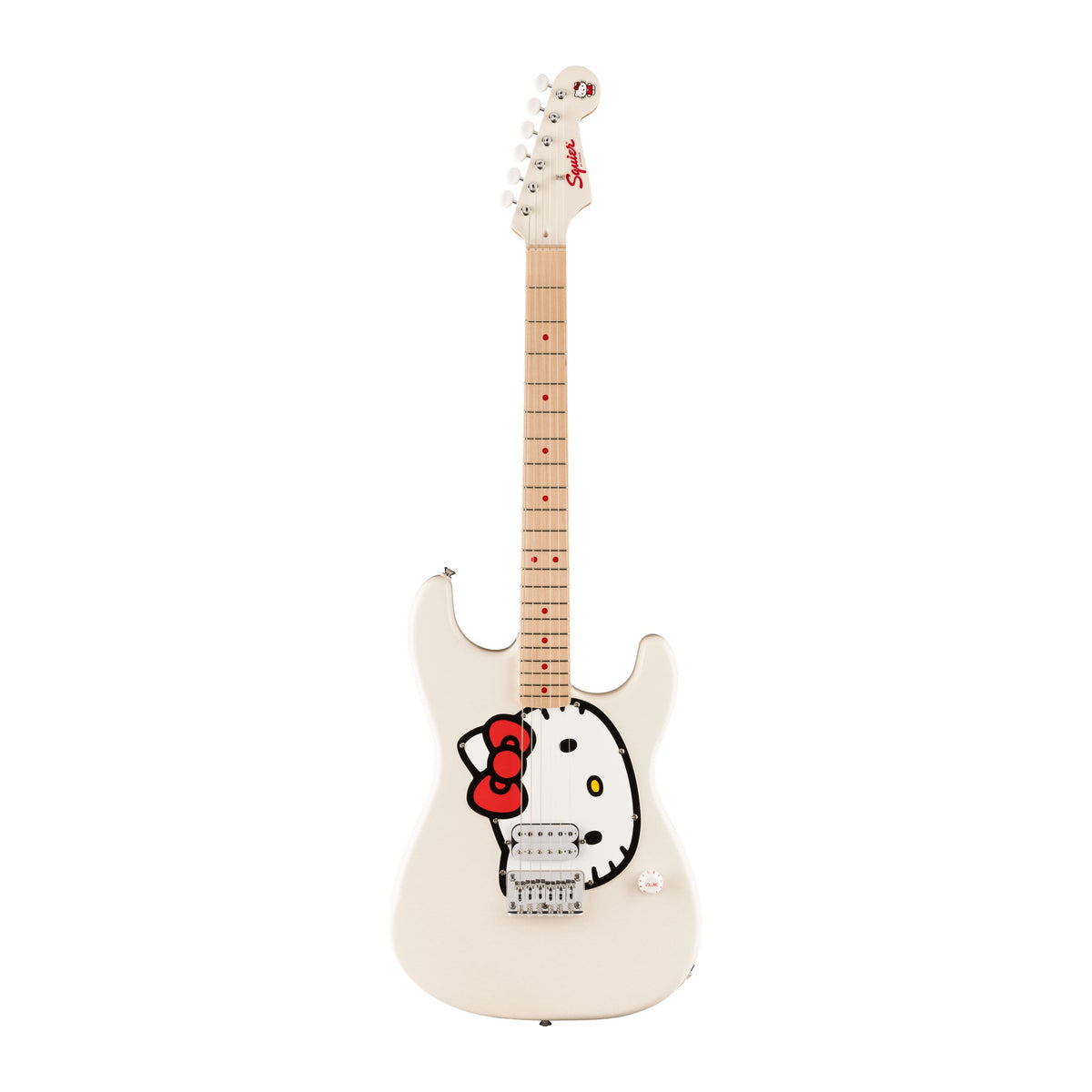 Đàn Guitar Điện Squier Hello Kitty White Stratocaster màu White