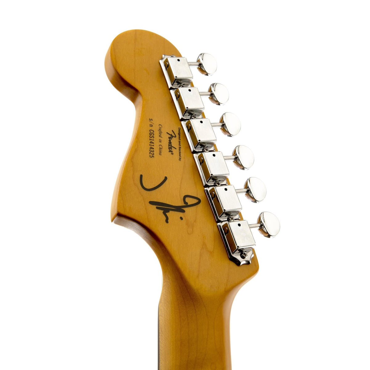 Đàn Guitar Điện Squier J Mascis Jazzmaster màu Vintage White – đầu đàn mặt sau