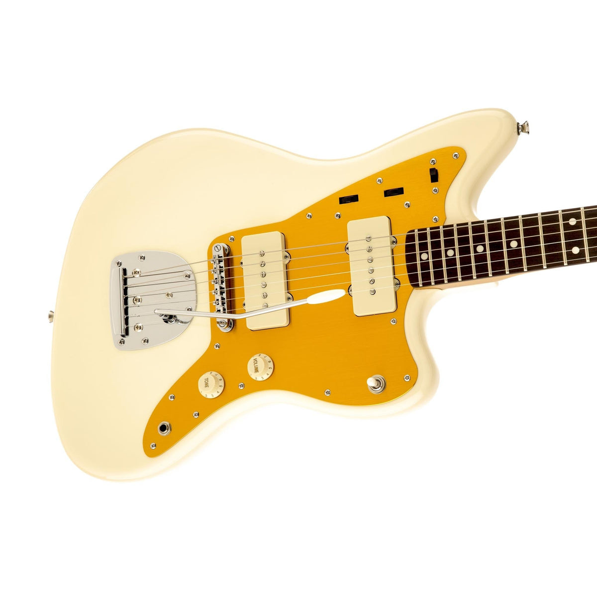 Đàn Guitar Điện Squier J Mascis Jazzmaster màu Vintage White – góc nghiêng