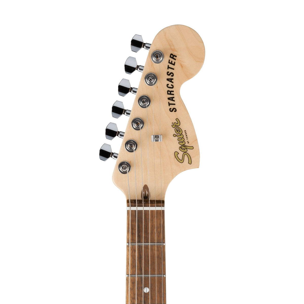 Đàn Guitar Điện Squier Limited Edition Affinity Series Starcaster Deluxe màu Lake Placid Blue – đầu đàn mặt trước