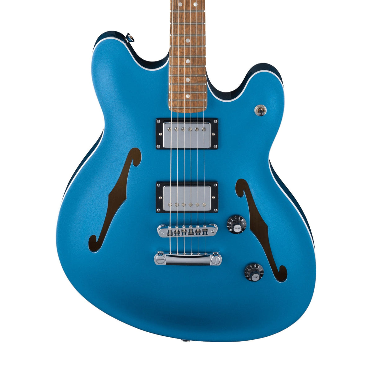 Đàn Guitar Điện Squier Limited Edition Affinity Series Starcaster Deluxe màu Lake Placid Blue – thân đàn mặt trước